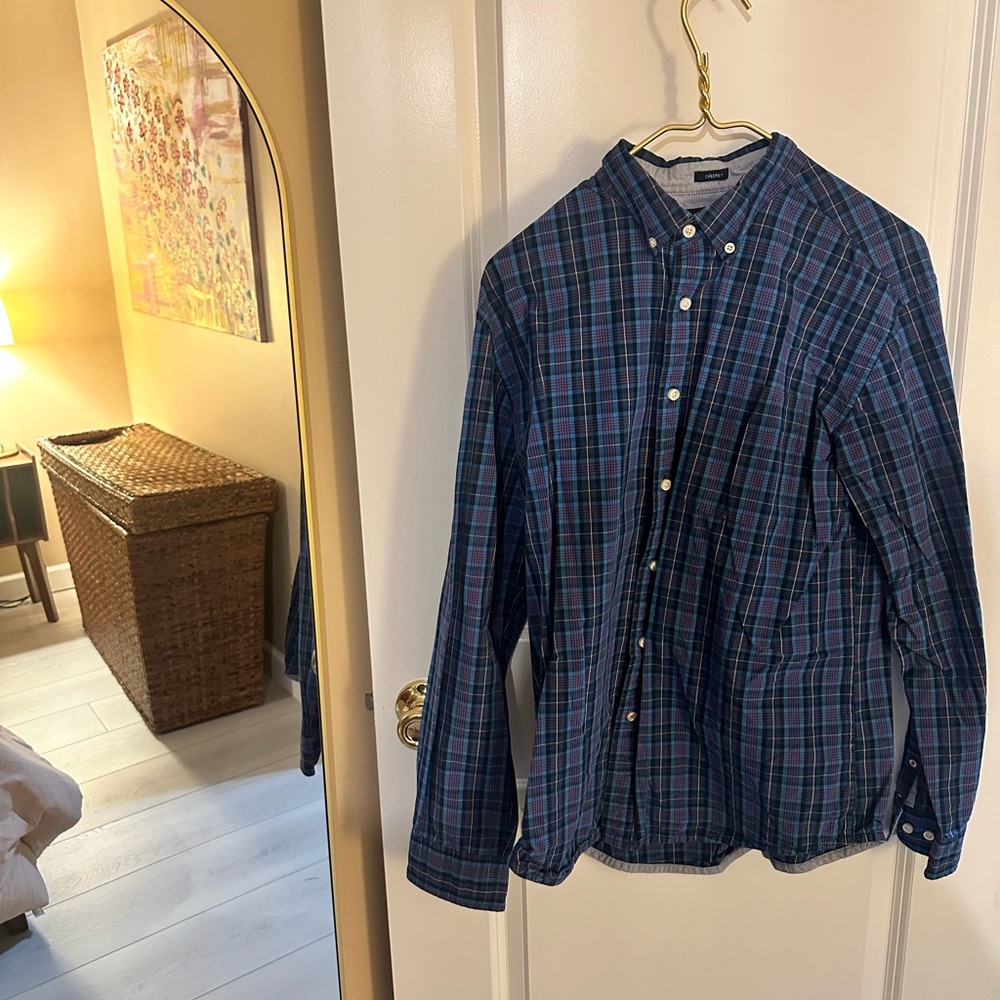 Tommy Hilfiger Men's Blue Plaid Shirt